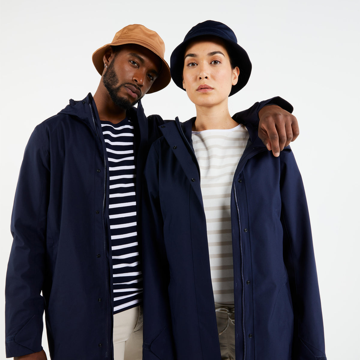 Long jacket Sailing 500 W Navy