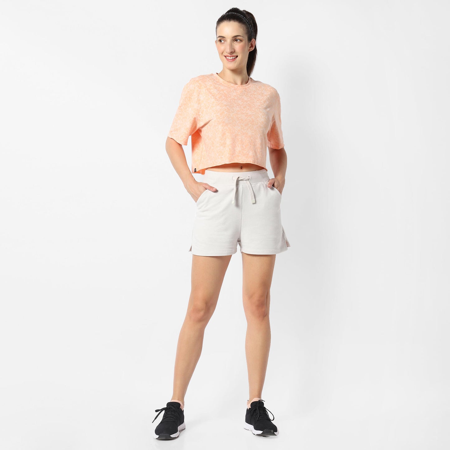 Women's Fitness Shorts 520 - Off-White