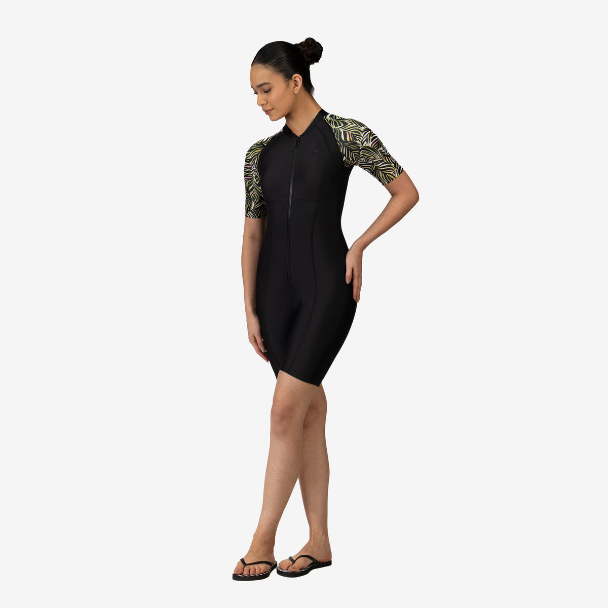 SHORTY ROSSA ZIP BLACK ZEB