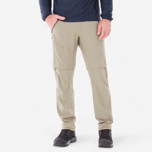 Men's Modular Hiking Trousers, MH500 - Beige