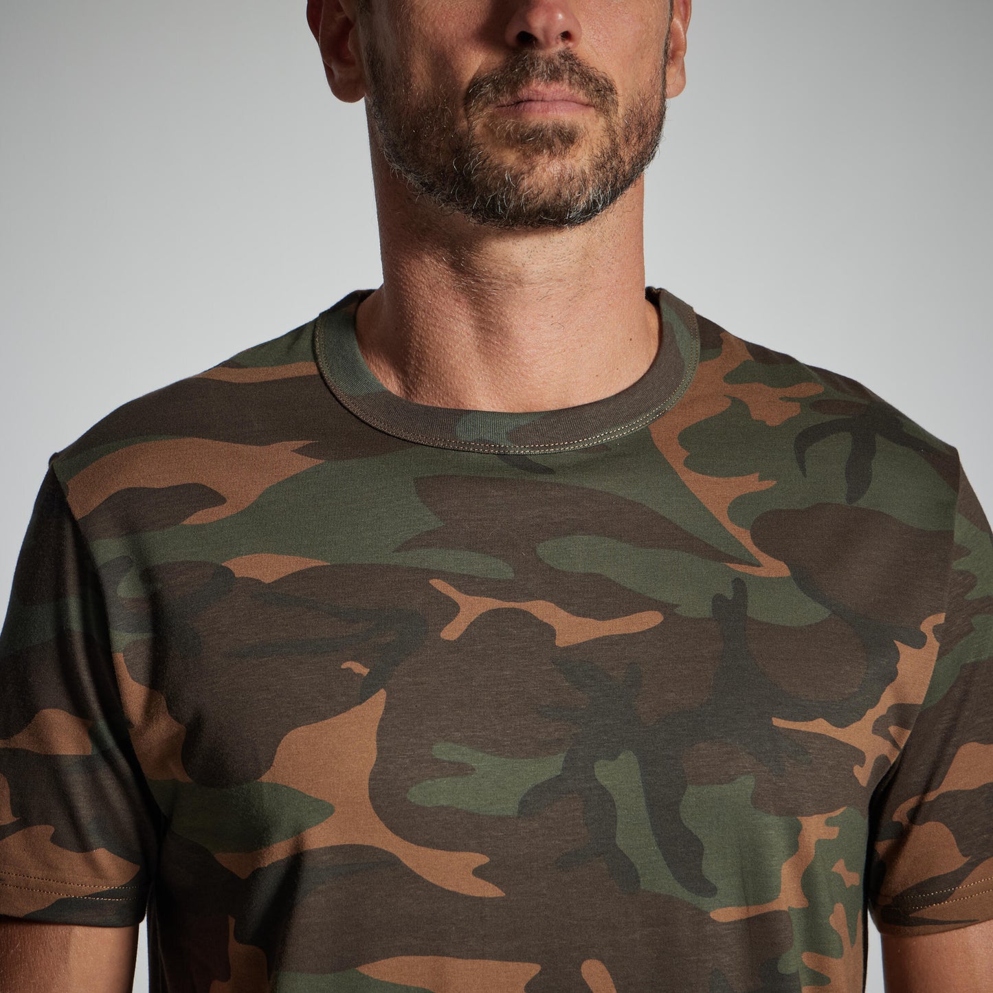 T-SHIRT MC 100 ECO CAMO WD GREEN