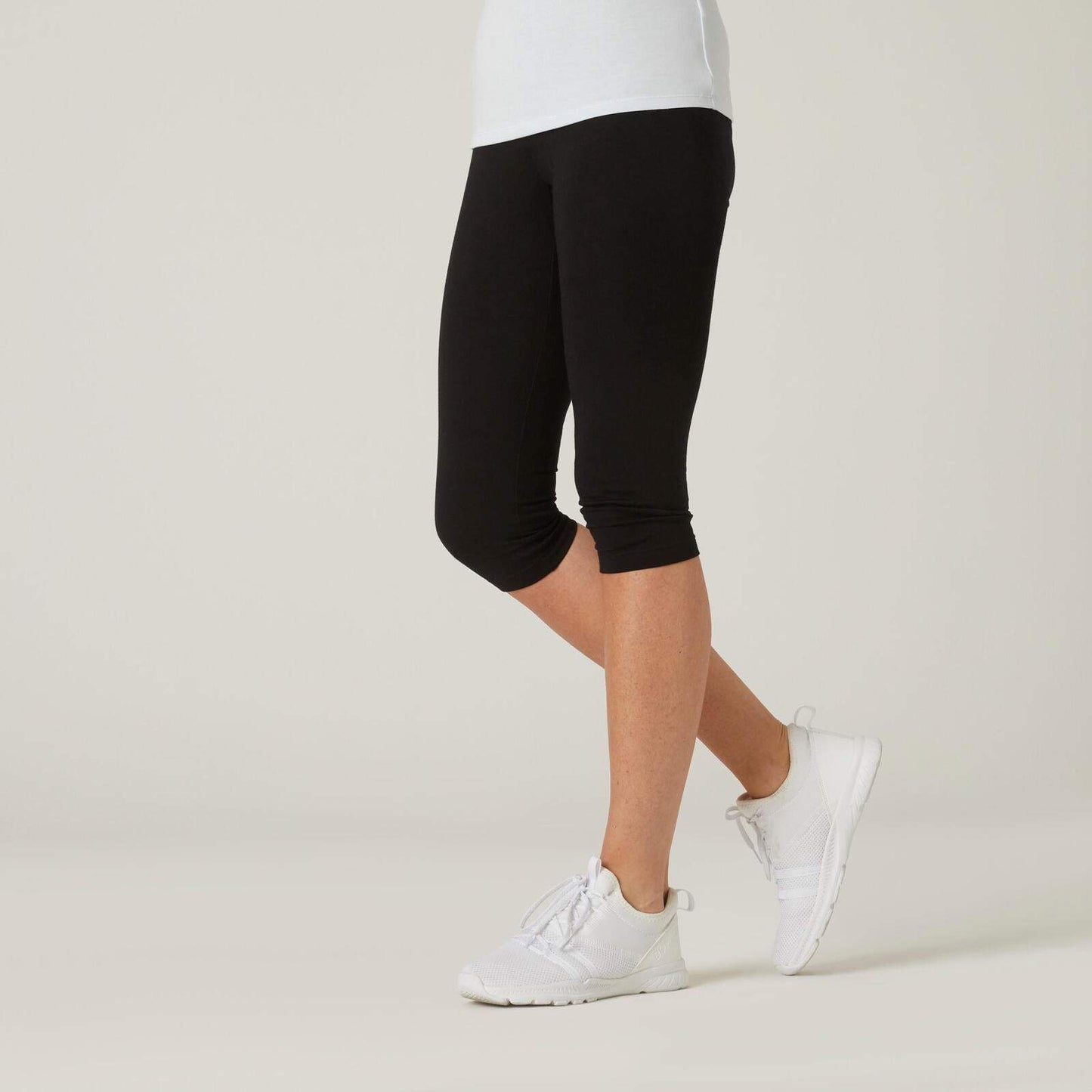 Cropped legg Fit+ 500 slim Gym black