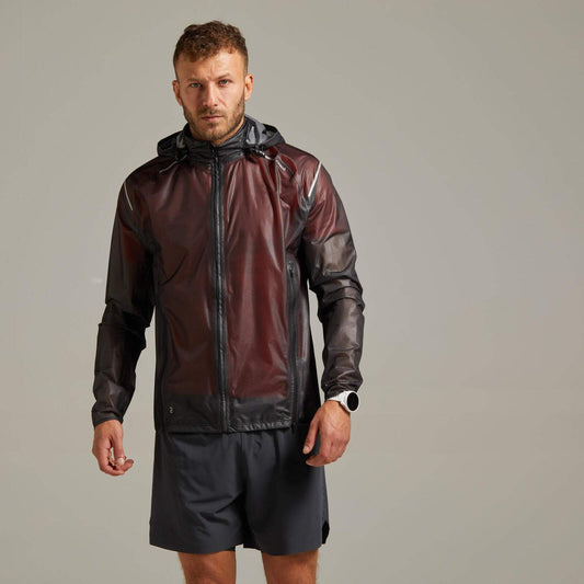 KIPRUN RAIN JACKET M BLACK