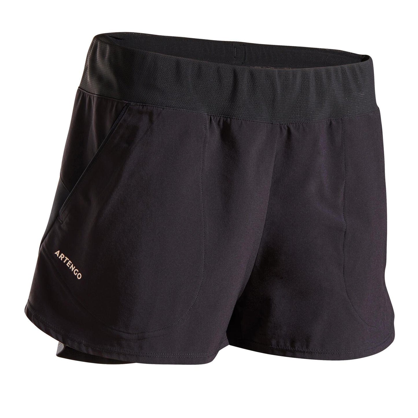 Women's Tennis Quick-Dry Soft Pockets Shorts Dry 500 - Black