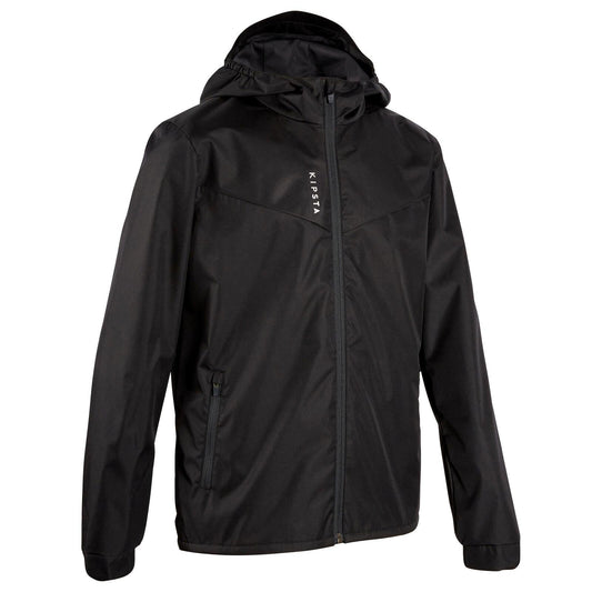 RAIN JACKET T500 JR NEW BLACK