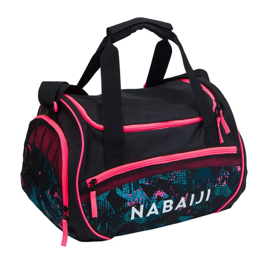 SWIM BAG 500 30L ALL TRA BLACK PINK