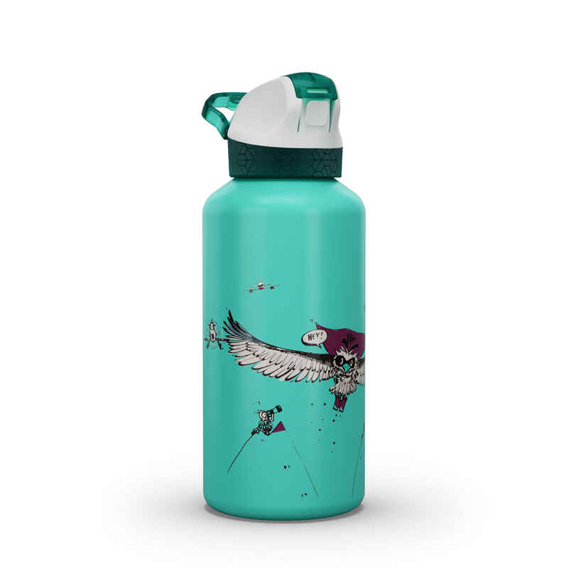 Kids' aluminium water bottle 0.6 l - blue