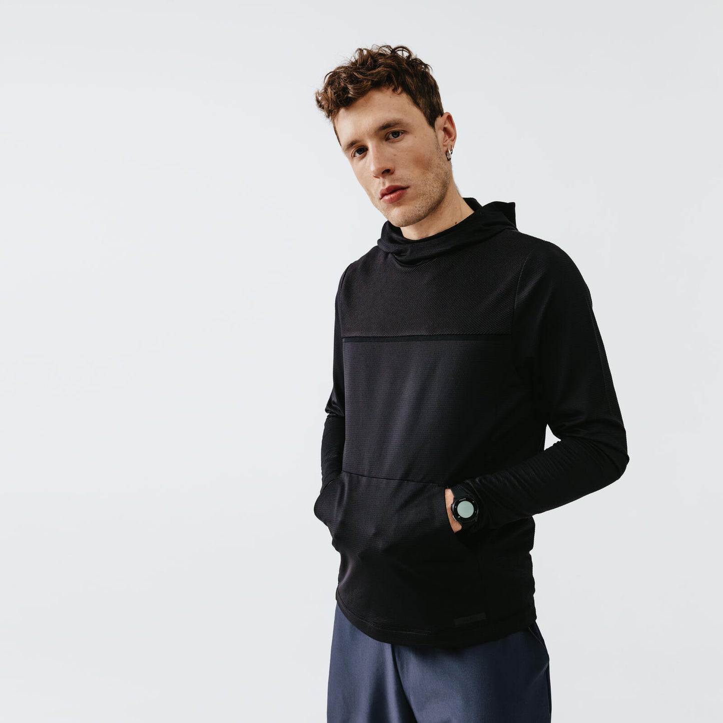 T SHIRT DRY LS HOODIE BLACK