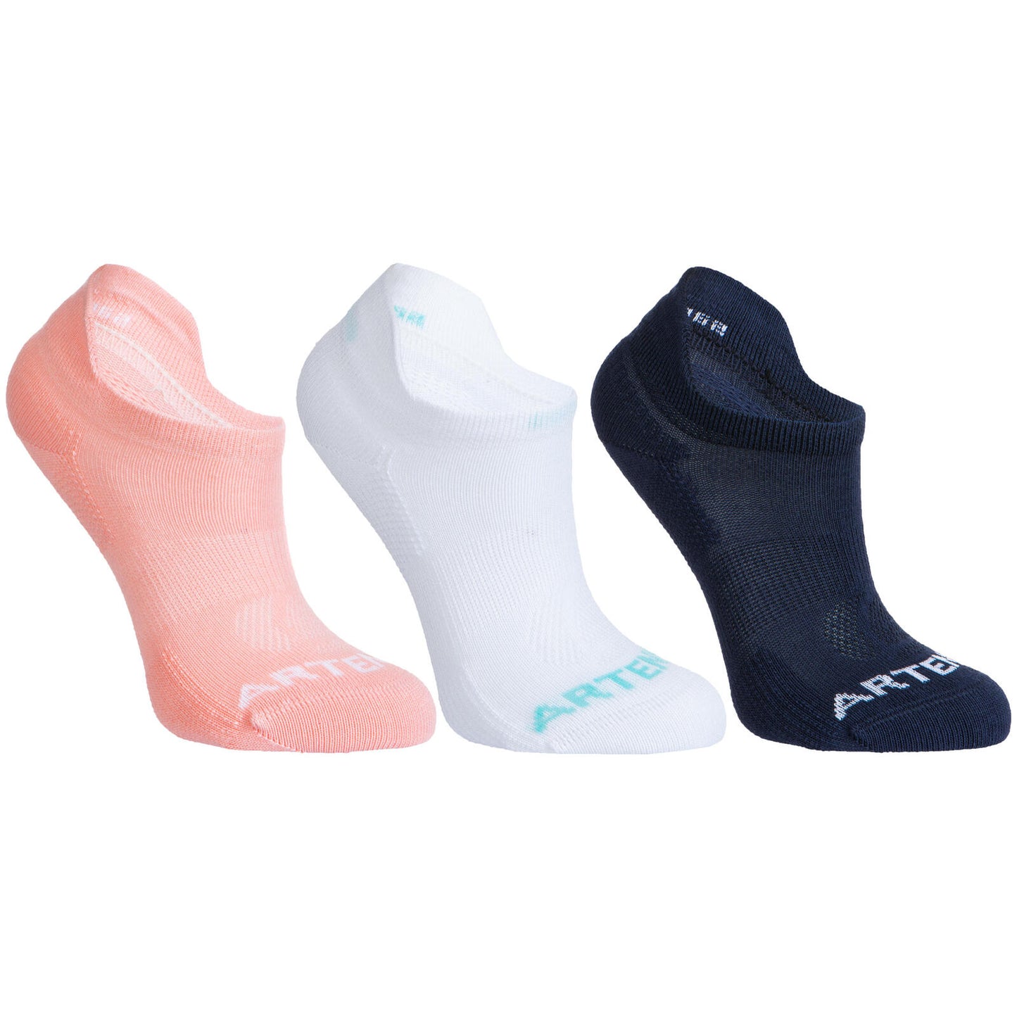 Kids' Low Sports Socks Tri-Pack RS 160 - Pink/White/Navy