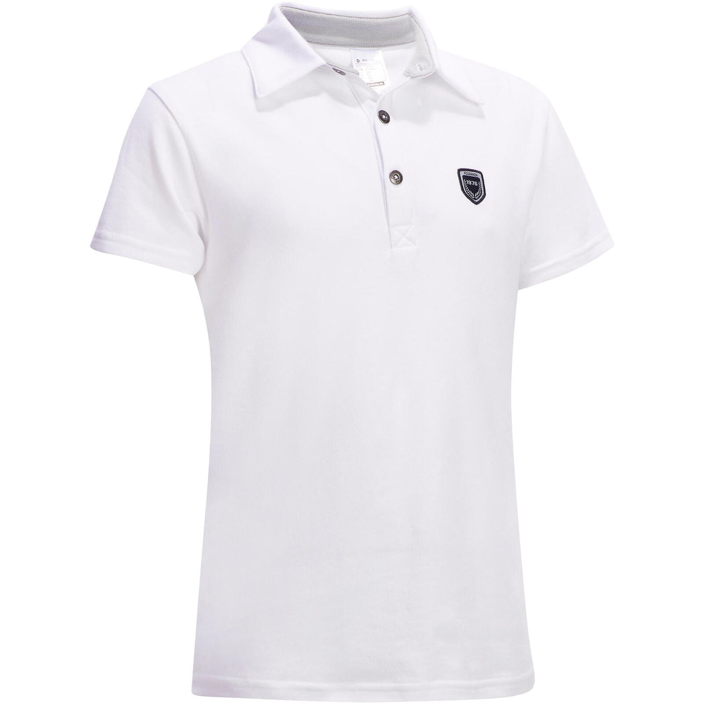 SS PL 100 COMP CH JR polo shirt WHT