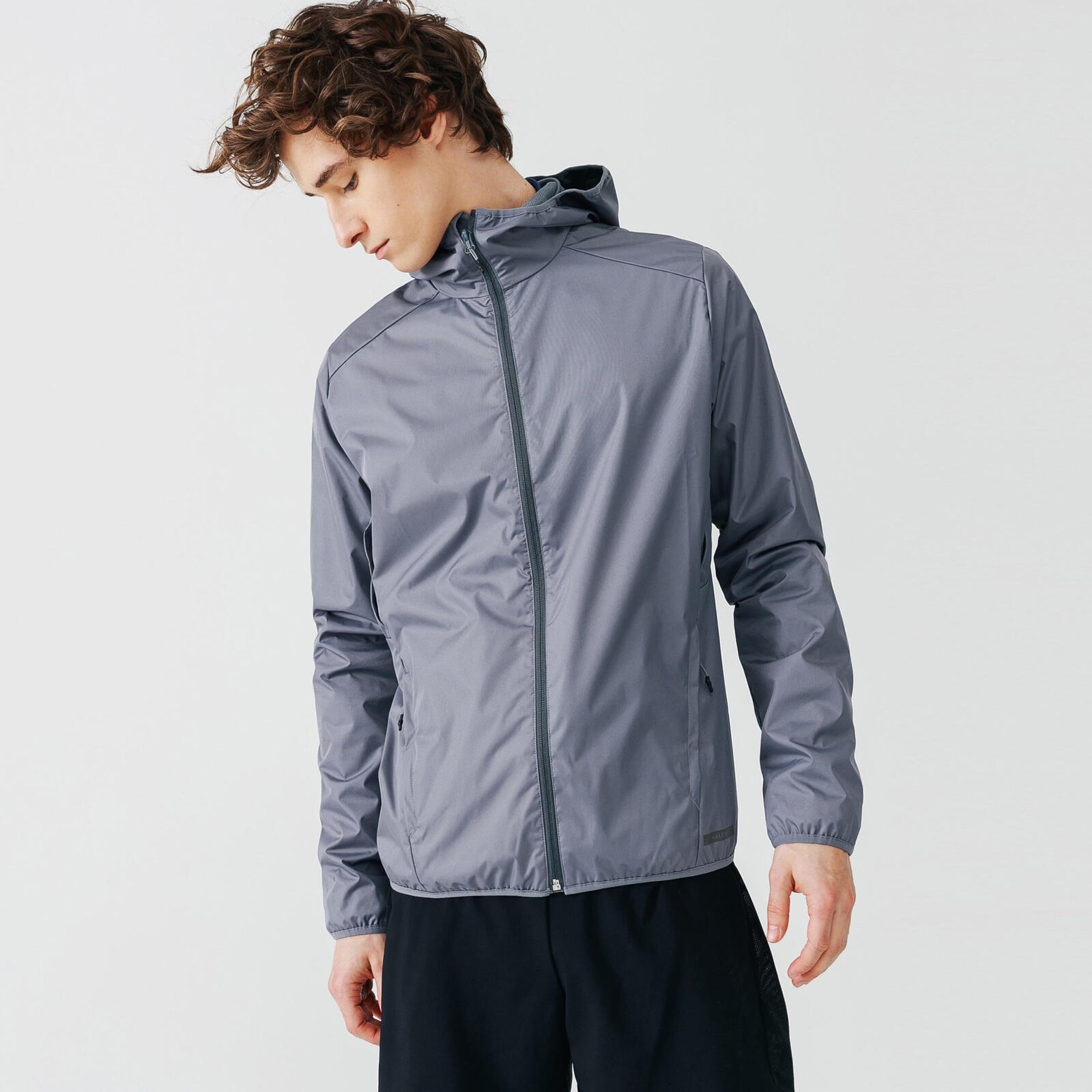 JACKET RUN RAIN M GREY N09A– DecathlonProSA