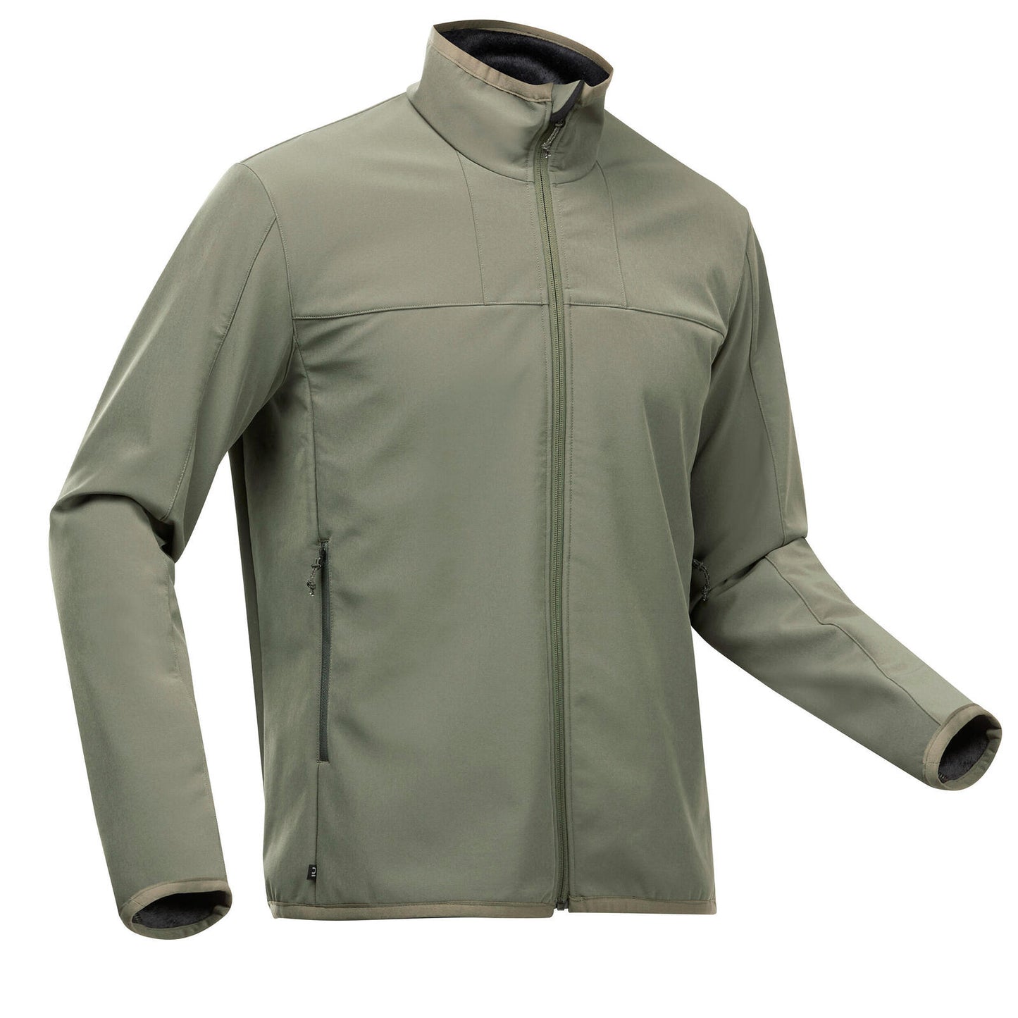 Men’s windproof softshell trekking jacket MT100 - Khaki