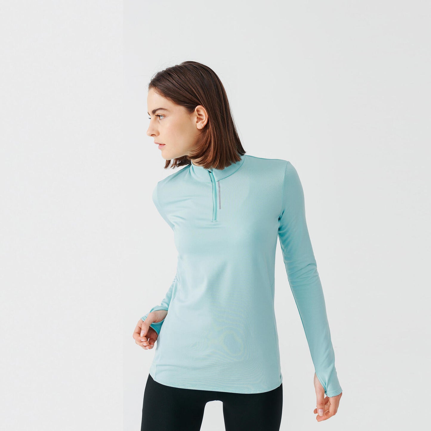 Kalenji Women's Running T-Shirt Blue With Long Sleeves - Blue - UK 6