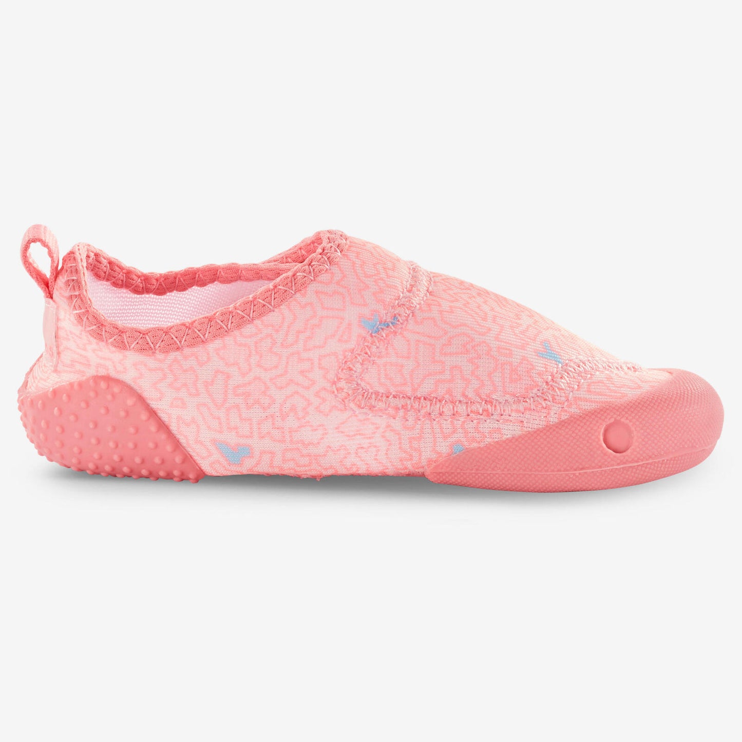 Baby gym bootees non-slip breathable with rip-tab fastening, pink