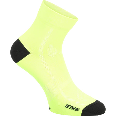 CHAUSSETTES VELO 500  LIME