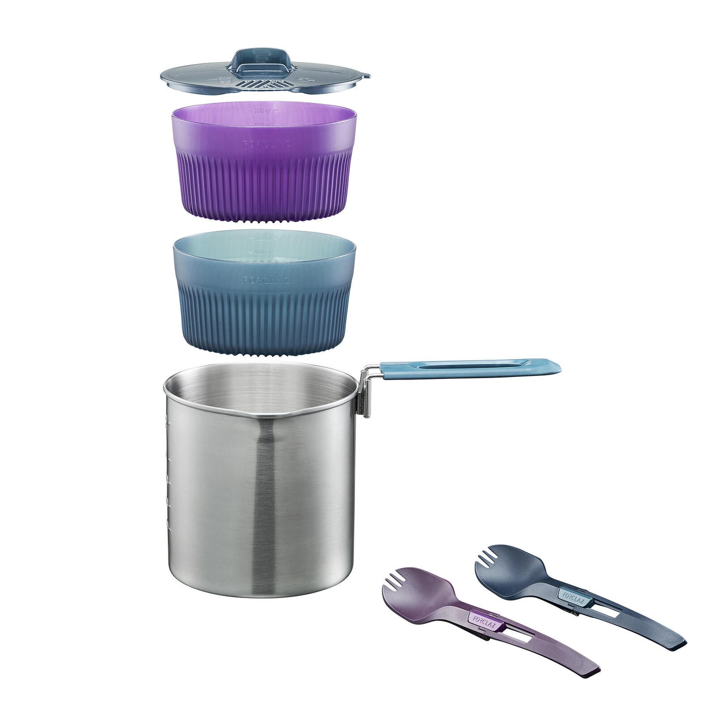 Stainless steel trekking cookset - 2-person - MT500