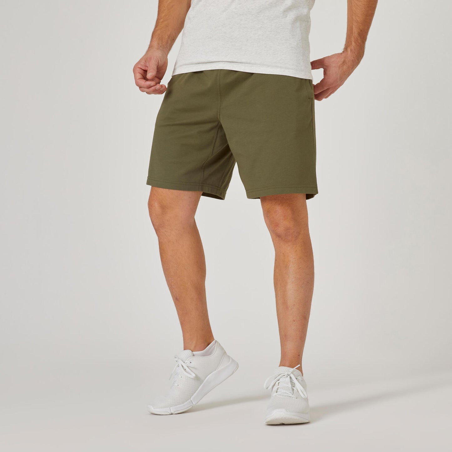 Men's Fitness Shorts 500 Essentials - Khaki