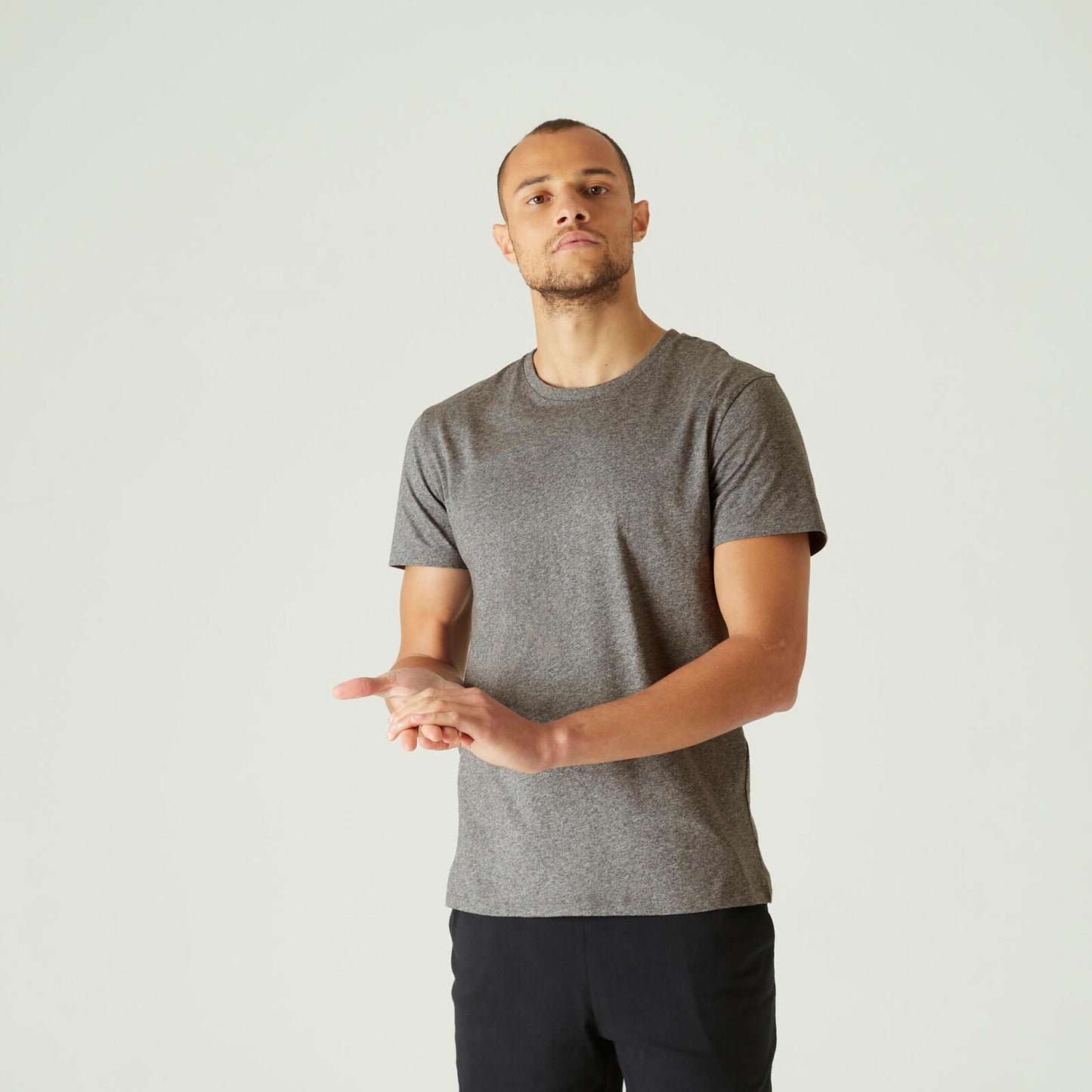 T-Shirt Gym M 100 Sportee Grey