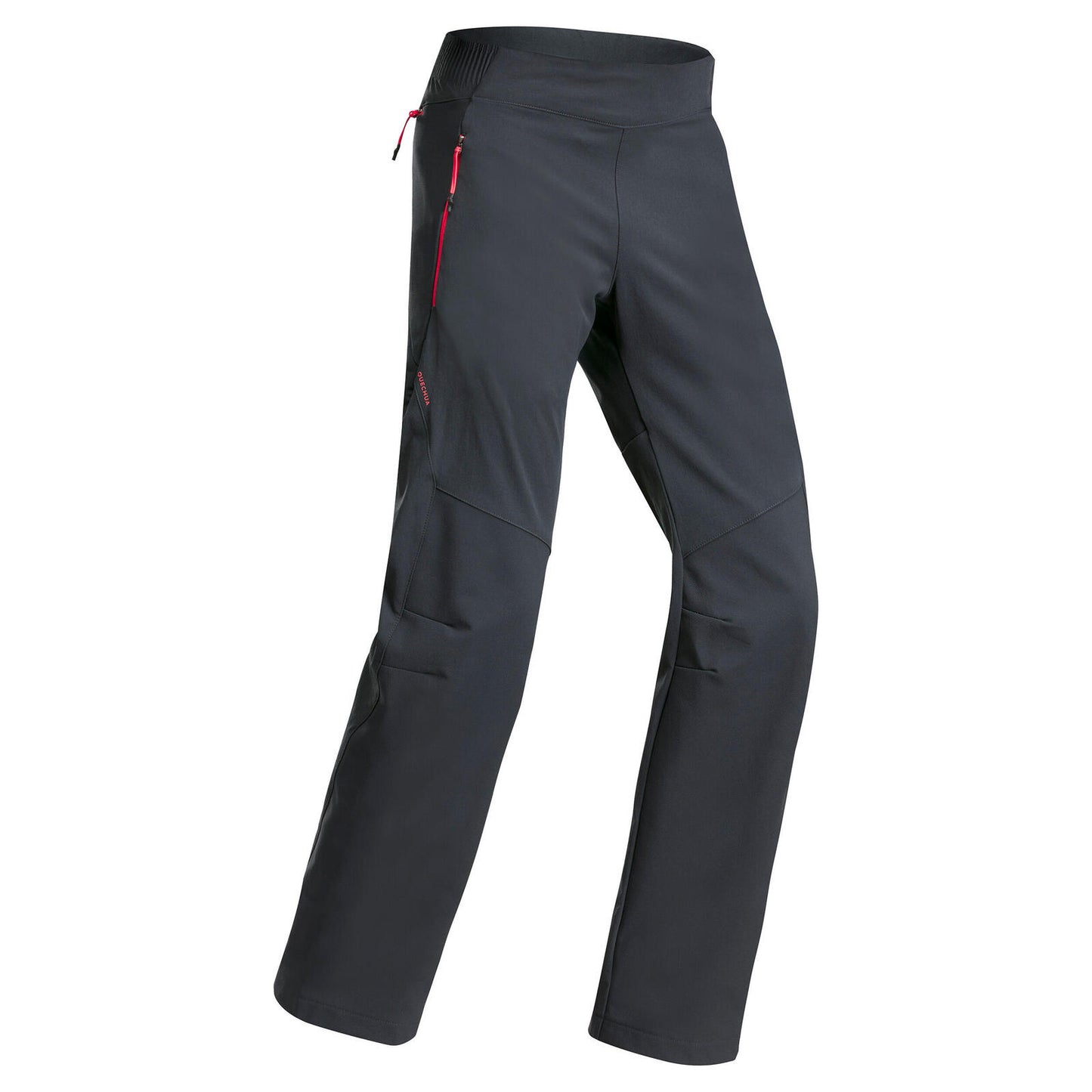 Quechua Kids' softshell hiking trousers, 7-15 years, MH500 - Grey - 10-11 years