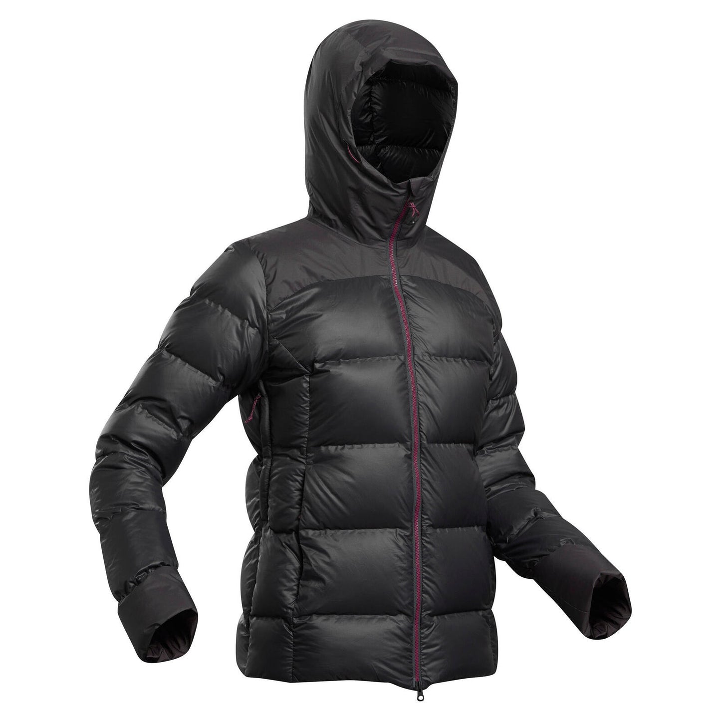 Forclaz Women's Mountain Trekking Down Jacket With Hood - Mt900 -18 C - Grey