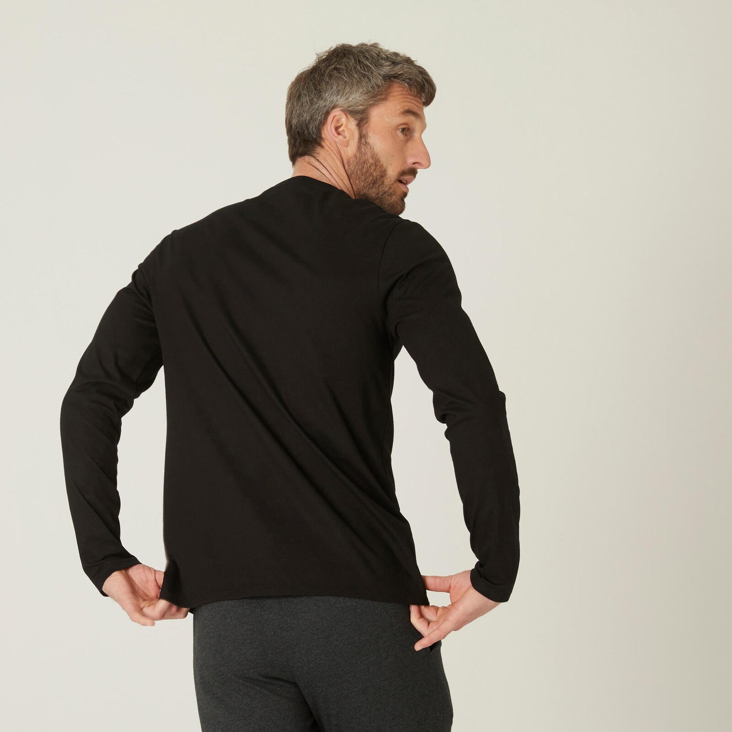 T-Shirt LS Regular 100 Black M
