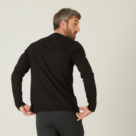 T-Shirt LS Regular 100 Black M