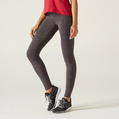 Legging FIT+ 500 slim Pilates Greyblack