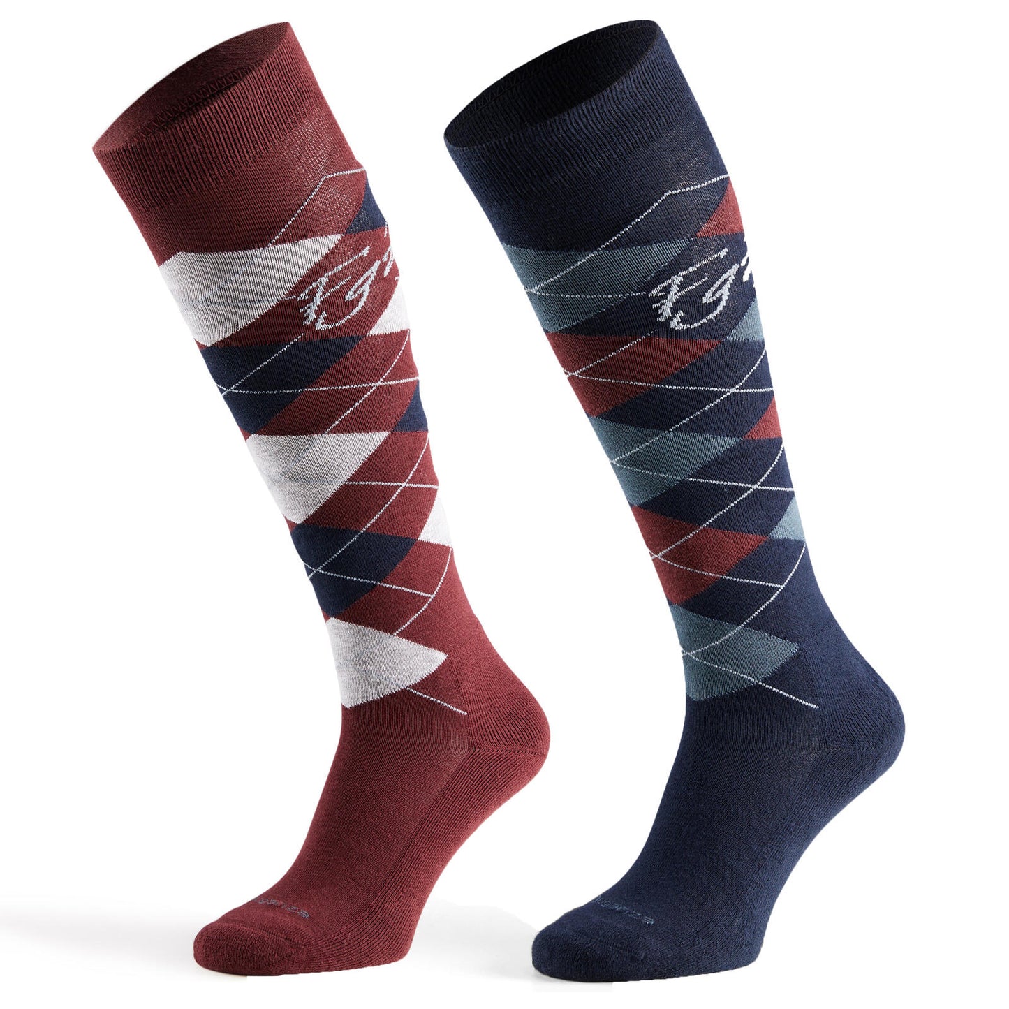 SOCKS LOSANGE NAVY/BURGUNDY/Grey